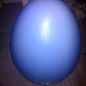 Large Blue egg  top comes off to store toys figurines etc.